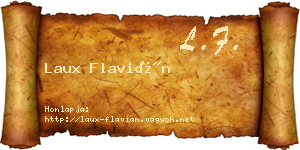 Laux Flavián névjegykártya